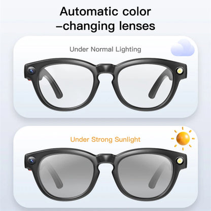 LIGE Smart Glasses 800W HD Camera Video Recording Glass Bluetooth Call 290mAh Battery Voice Assistant AI Glasses for Android iOS