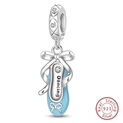 925 Sterling Silver Blue Purple Butterfly Perfume Bottle Starry Sky Hot Air Balloon Charms Beads Fit DIY S925 Bracelets Jewelry