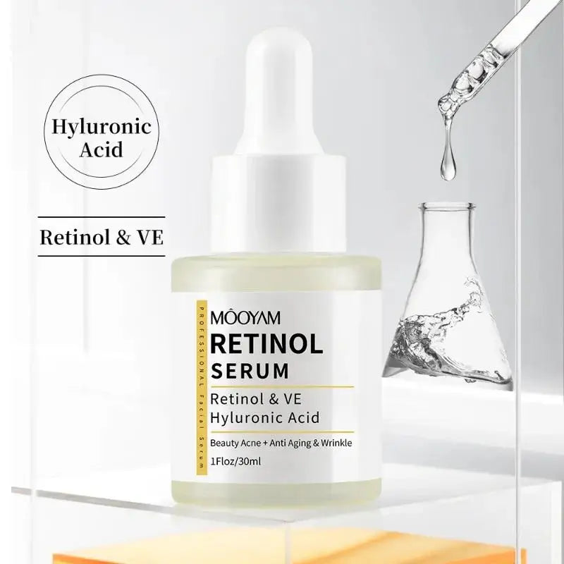 Retinol Facial Essence 2.5% with Hyaluronic Acid VE Anti-Aging Serum for Smooth Skin And Acne Treatment face Reduces Wrinkles