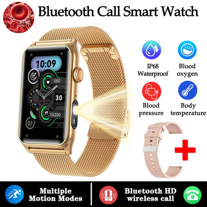 2025 New Smart Watch Men ECG+PPG Blood Pressure Blood Oxygen Health Monitor Sport Fitness AI Vocie BT Call Flashlight Smartwatch