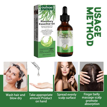 Rosemary Hair Growth Oil Anti-frizz Dandruff Treatment Scalp Damaged Nourishing Anti Hair Loss Serum Pure Rosemary Essential Oil