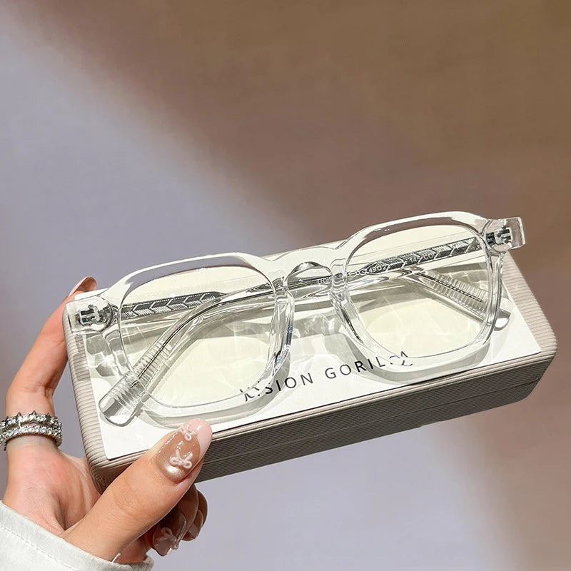 Classic Vintage Glasses Frame Men Women Ultralight TR90 Square Spectacles Frame Anti Blue Light Optical Eyeglasses