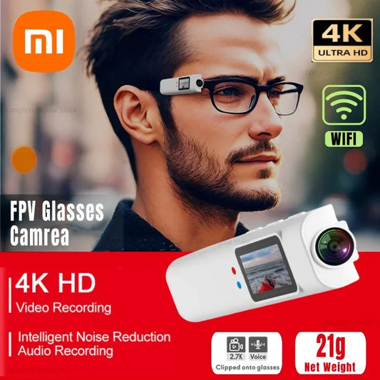 Xiaomi 4K Mini FPV Eyeglasses Video Shooting HD Camera WiFi Intelligent Headset Glasses Outdoor Sports Video&Sound Recording Hot