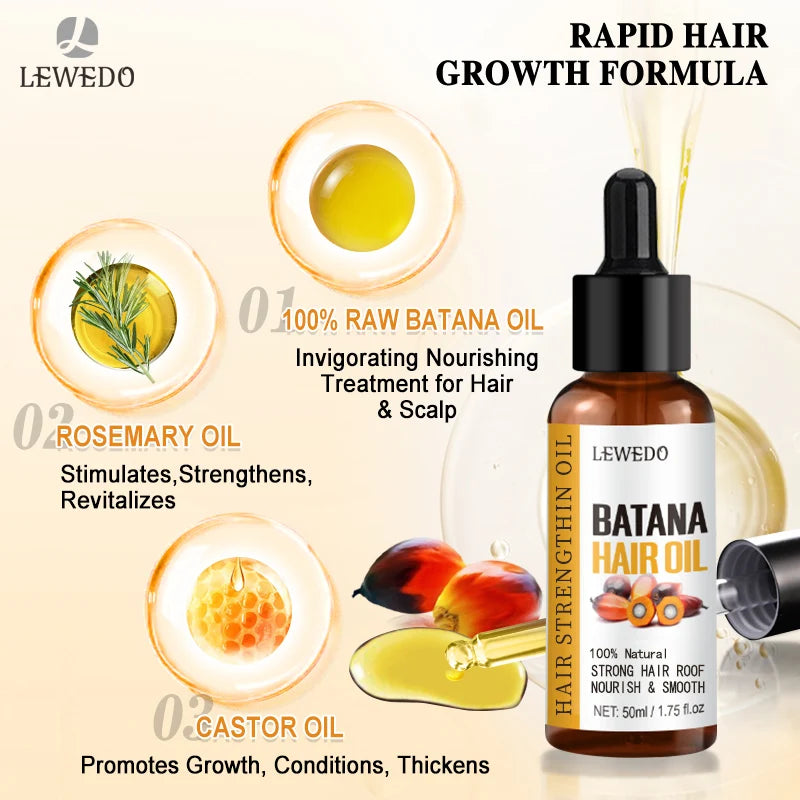 Batana Oil Hair Growth Kit Traction Alopecia Hair Repair Spray Repairs Damage Hair Keratin Hair Scalp Regrowth Treatment Mask