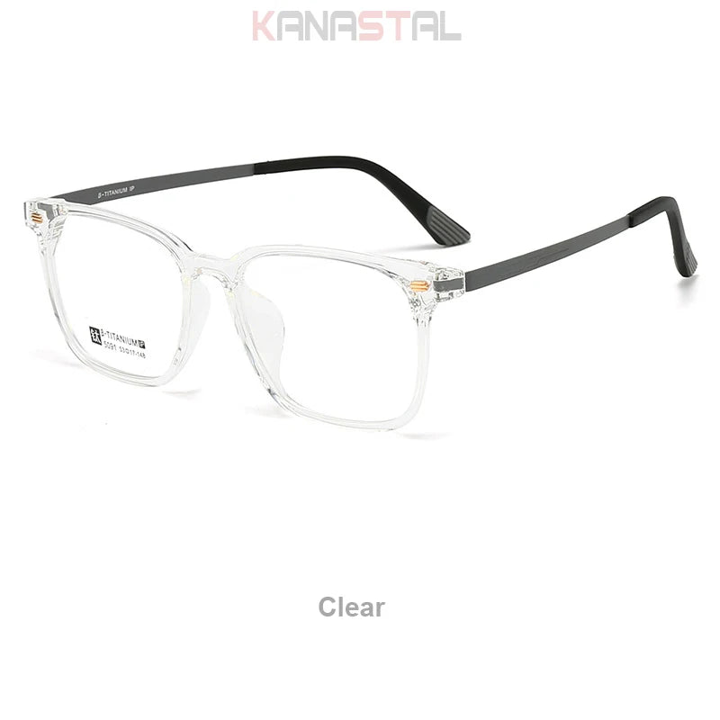 Men Rubber Titanium Square Eyeglasses Frame Anti Fatigue Lenses Women Computer Glasses Prescription Myopia Reading Eyewear Frame