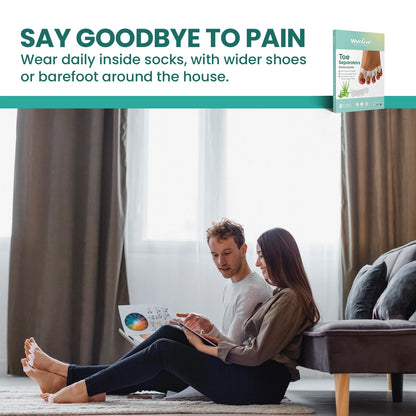 2/4/6/8Pcs Aloe Vera Infused Toe Straighteners Bunion Hammertoe Silicon Four Hole Toe Separator Bunion Hallux Valgus Correction