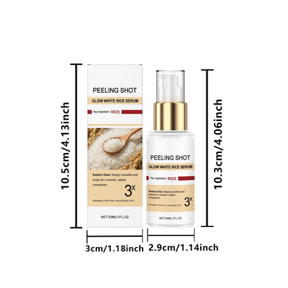 Glow Brightening Rice Essence Moisturizing Nourishing Even Skin Tone Improves Dullness Oil-Control Brightening Serum Skincare