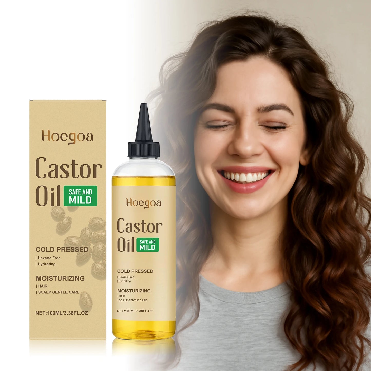 Castor Oil Essential Oil For Hair Strengthen Scalp Care Repair Damaged Dryness Prevent Hair Loss Moisturizing Hair Regrowth Oil