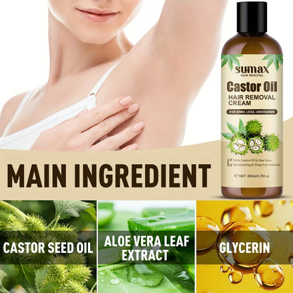 Aloe Vera Women'S Hair Removal Cream with Castor Oil, Moisturizing And Gentle Non-Irritating Skin Smoothness, for Daily Cleaning