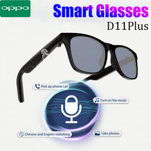 OPPO Bluetooth Smart Glasses AI Translation Object Recognition with Camera for Taking Photos Voice Assistant Calling and Music