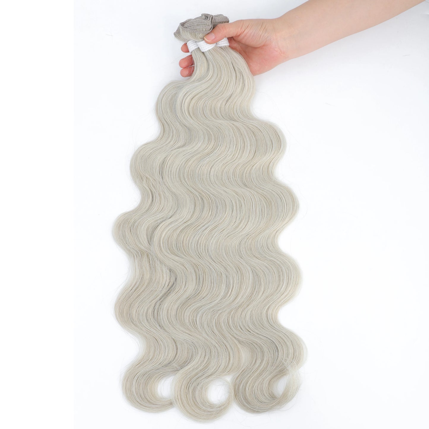 Gladys Body Wave Hair Bundles 26 Inch Soft Long Synthetic Body Wave Hair Weave White Grey  613 Blonde 100g Hair Extensions