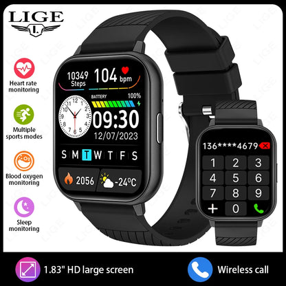 New Women Bluetooth Call Smart Watch Heart Rate Blood Oxygen Monitoring Smartwatches Waterproof Men Smartwatch For Android IOS