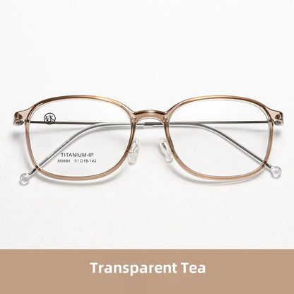 FIRADA 2025 Fashionable Comfortable Glasses Retro Ultra Light Titanium Optical Prescription Eyeglasses Frames For Women 9884-C