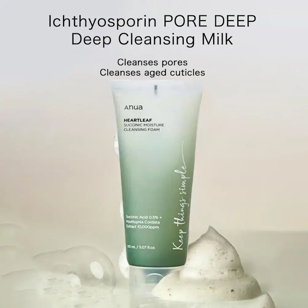 Anua Heartleaf Pore Deep Cleansing Foaming Cleanser Not Tight Cleanser Improving Skin Moisturizing Refreshing Oil Control New