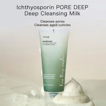Anua Heartleaf Pore Deep Cleansing Foaming Cleanser Not Tight Cleanser Improving Skin Moisturizing Refreshing Oil Control New