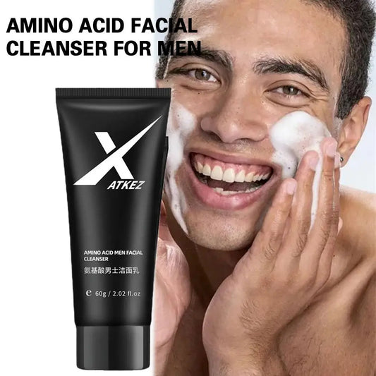 1/2PCS Amino Acid Face Wash For Men Oily Skin Gentle Foaming Facial Cleanser For Deep Cleansing Moisturizing Soothing Refreshing