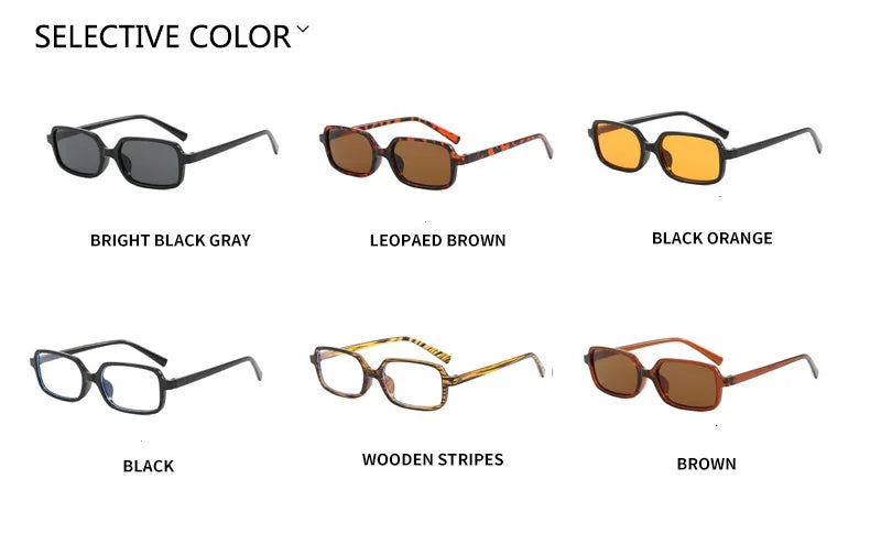 Sexy Small Rectangle Sunglasses 2025 Fashion Women Vintage Brand Designer Sun Glasses Men Shades Female Eyewear UV400