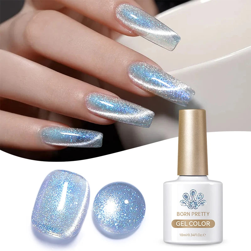 BORN PRETTY 10ml HEMA TPO FREE Mint Chocolate Cat Magnetic Gel Nail Polish Sumer Colored Ultra Shine Soak Off UV Gel Nail Art