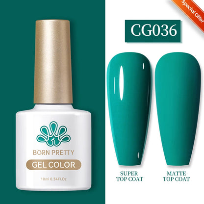 BORN PRETTY 10ml HEMA TPO FREE Mint Chocolate Cat Magnetic Gel Nail Polish Sumer Colored Ultra Shine Soak Off UV Gel Nail Art