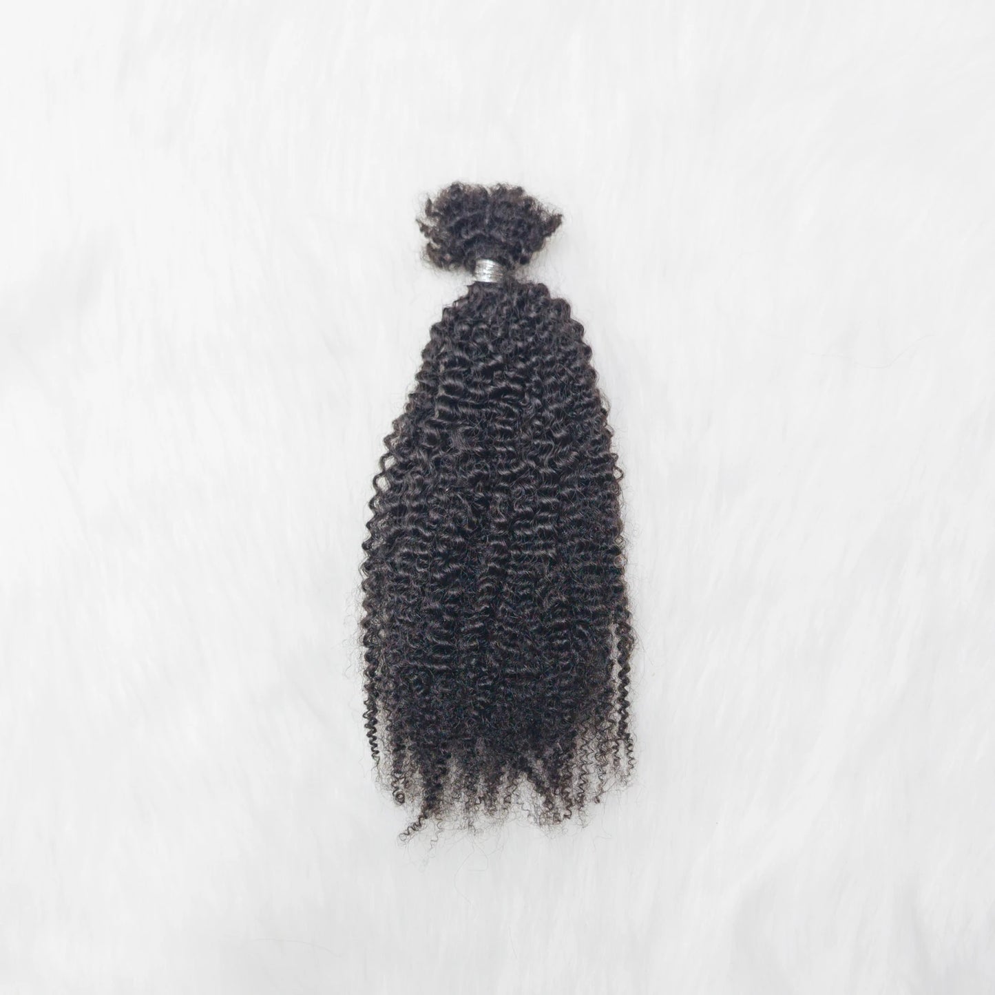 4C Kinky Twist Crochet Braiding Hair 100% Human Hair Dreadlocks Extensions 16" Curly Human Hair QVR Afro Kinky Bulk Hair T1B-30#