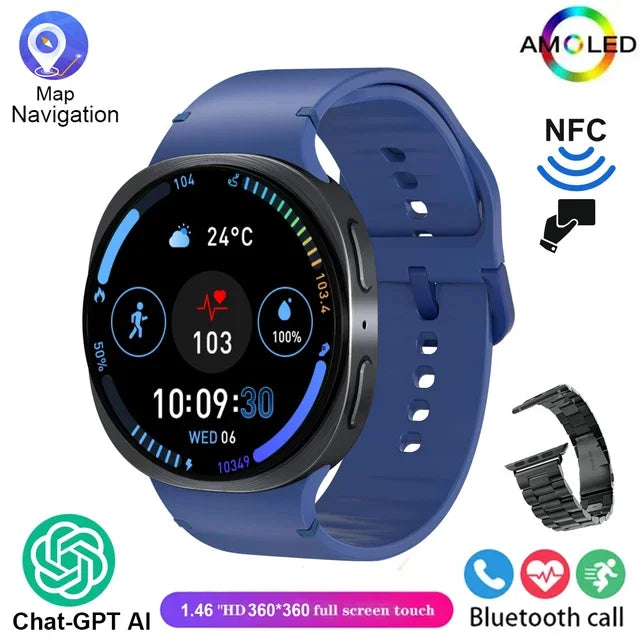 2025 New Original Smart Watch 8 Man Women GPS Tracker Health Sports AMOLED Heart Rate NFC Bluetooth Call Waterproof Smartwatches