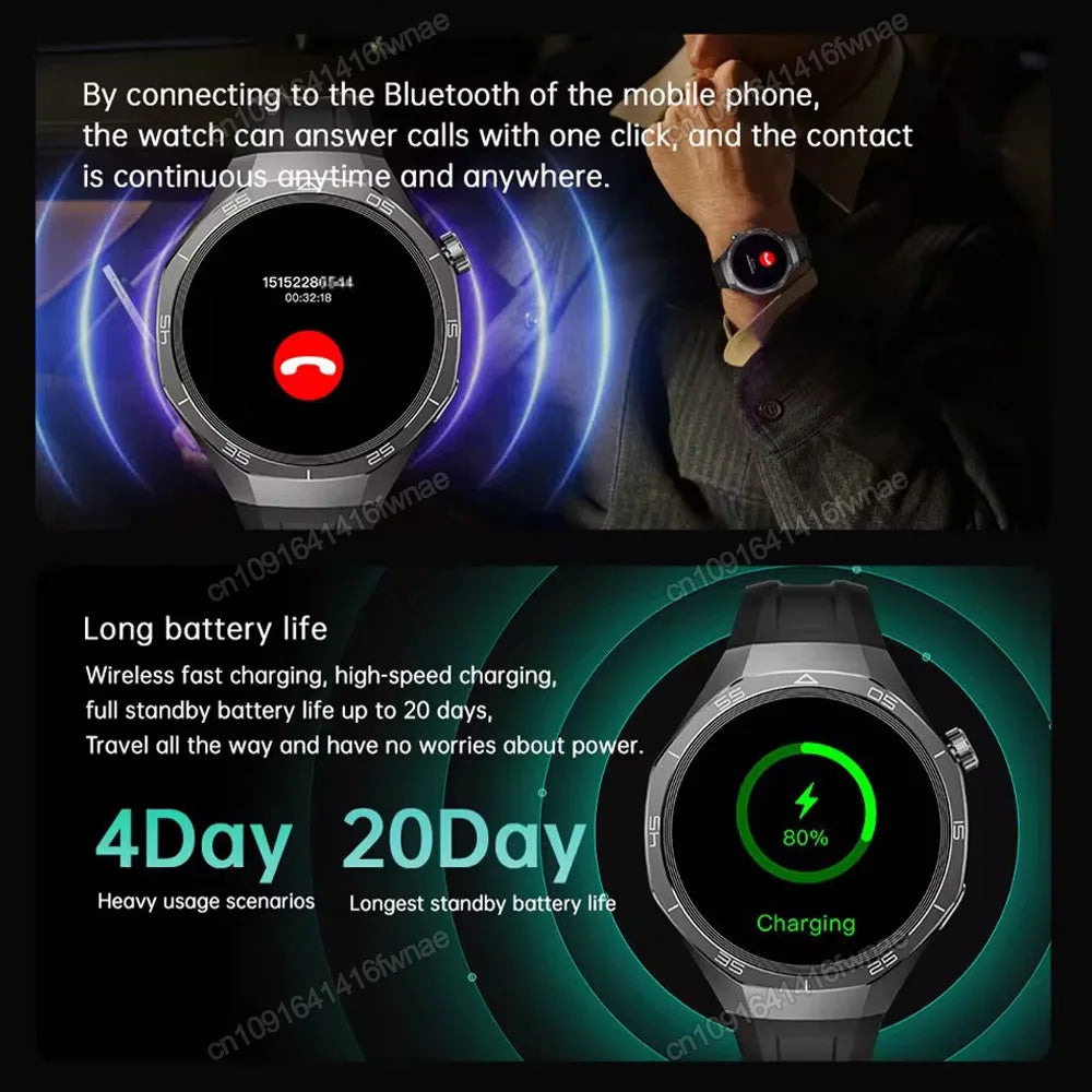 GT5 Pro GPS NFC Smart Watch Men 360*360 AMOLED Screen Heart rate Bluetooth Calls IP68 Waterproof Man Smartwatch For Android IOS