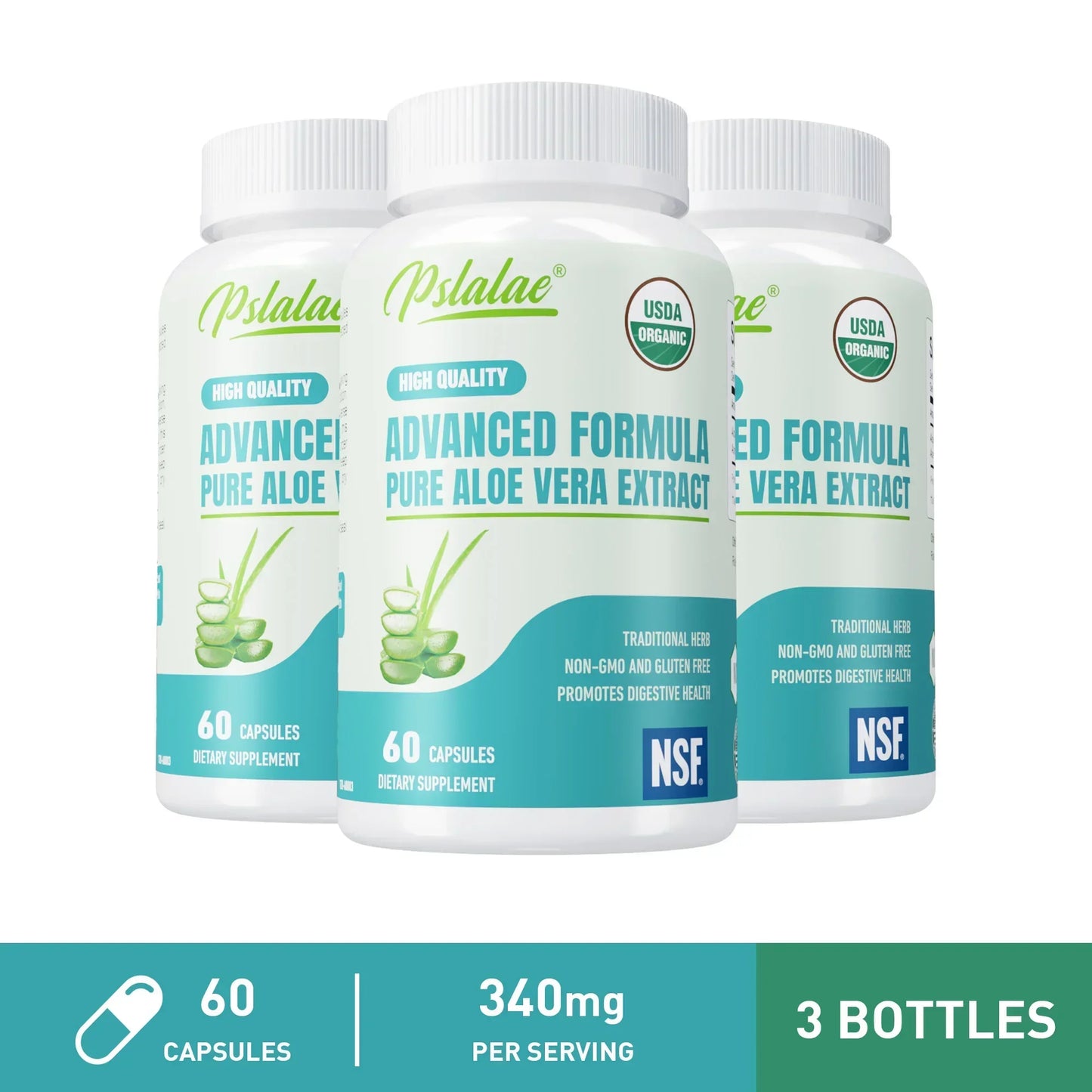 Aloe Vera Capsules - Support Gut Health & Digestive Comfort, Balance Stomach Acid Levels, Immune Support