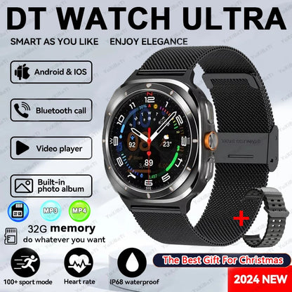 2025 New Watch 7 Ultra Smart Watch Men 32GB Memory 3D Video Display Sports SmartWatch GPS NFC Compass Blood oxygen Smartwatch