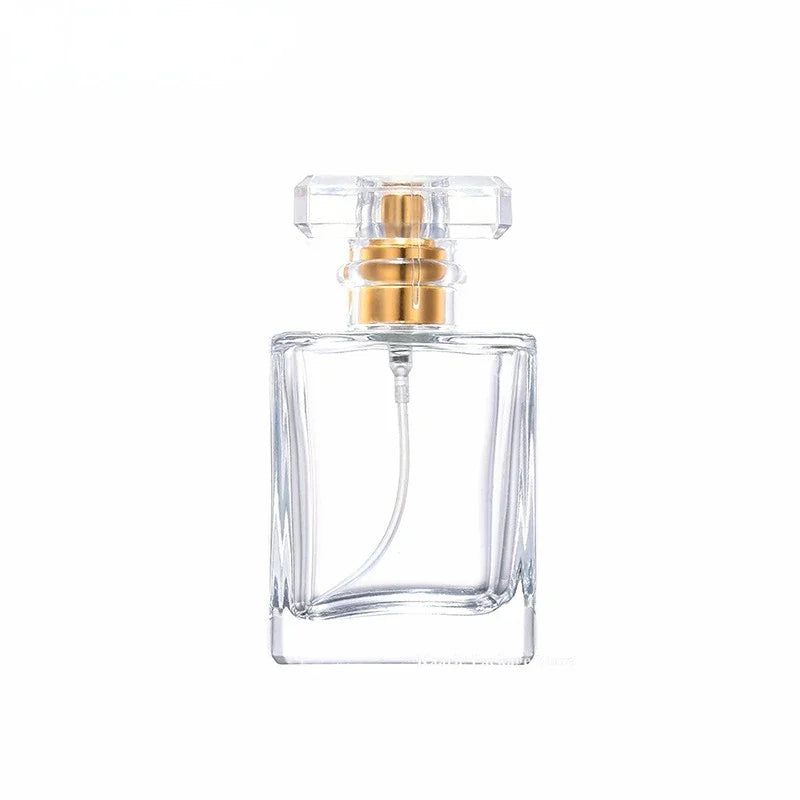 1/3/5pcs 30/50/100ml Perfume Bottle Glass Frosted Square Portable Pressed Fine Spray Aromatherapy Separate Bottle Wholesale