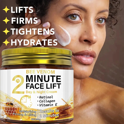 Bee Venom Anti-Aging Day & Night Cream with Retinol & Collagen - Intense Moisturizing & Firming Face Lift Treatment