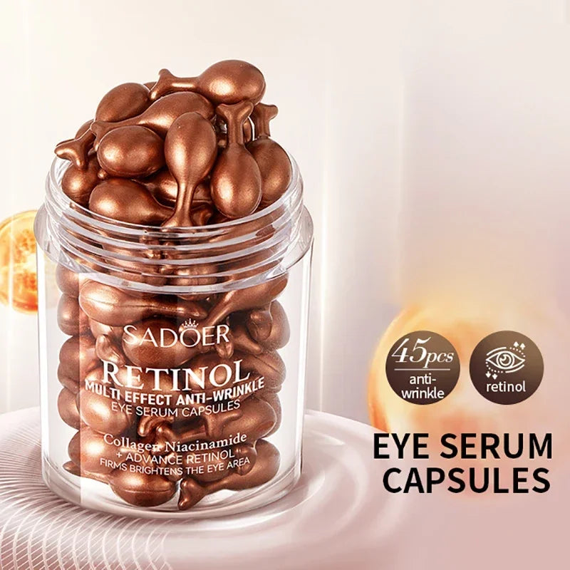 SADOER Retinol Eye Serum for Eyes skincare Anti Dark Circles Moisturizing Firming Nourishing Eye Cream Skin Care Products