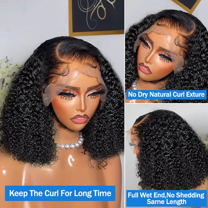 Xcurly Curly Short Bob Human Hair Wigs 13x4 13X6 HD Lace Frontal Wig Brazilian Deep Wave 5x5 Closure Wig For Women Pre Plucked