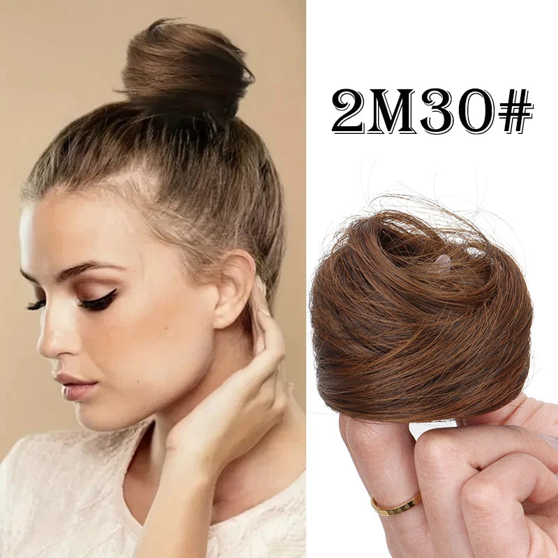 WIGSIN Synthetic Messy Dount Hair Buns Updo Chignon With Elastic Hair Exension for Women Daily Lazy Hair Accessories
