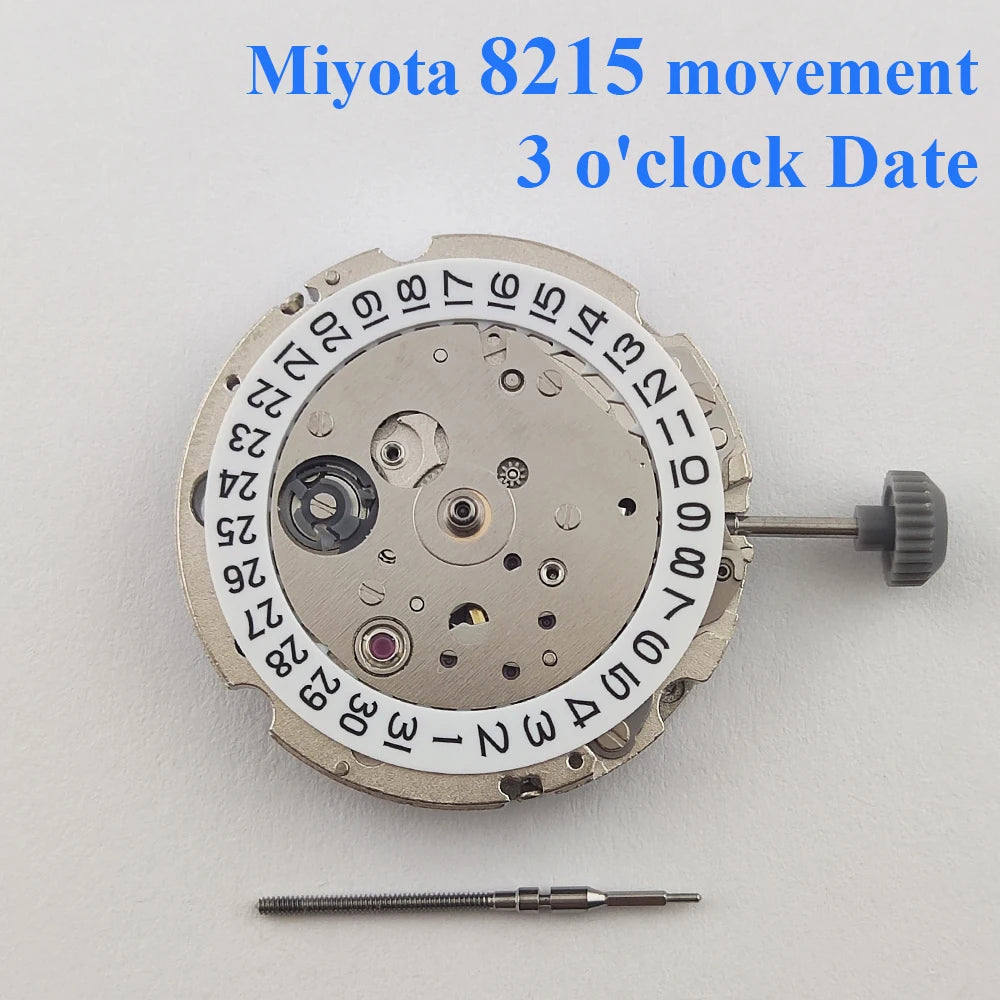 Watch Movement Miyota 8215 Movement Automatic Movement High Accuracy White 3 o'clock Date Automatic Clockwork Watch Parts