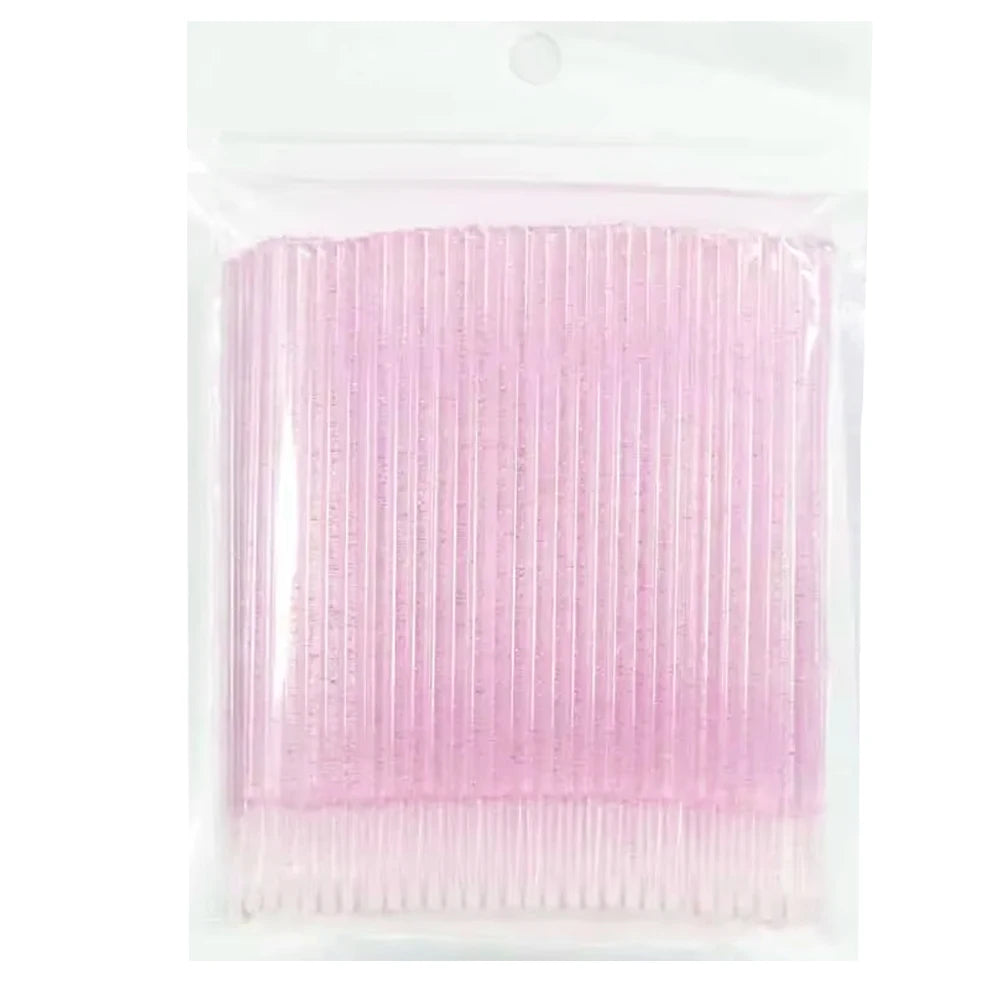 100pcs Eyelash Cleaning Brushes Micro Cotton Swab Individual Removing Makeup Brush Eyelashes Microbrush Beauty Clean Tools
