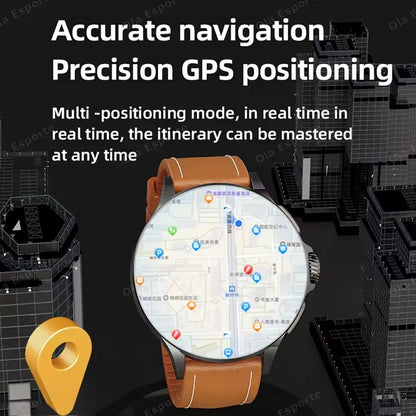 2025 New GT200 Smart Watch Men Women AMOLED Display 4G+32G GPS HD Camera Video Call NFC 4G SIM Card Smartwatch For Android IOS