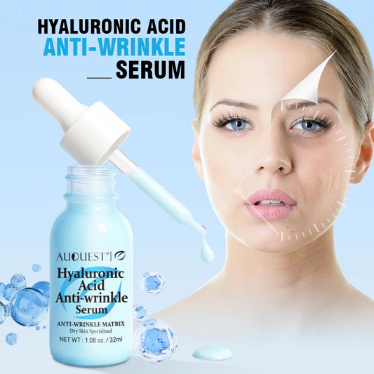 AUQUEST Hyaluronic Acid Anti-Aging Face Serum Whitening Anti-Wrinkle Fade Fine Lines for Glowing Skin Care