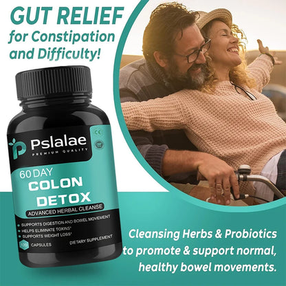60-Day Colon Detox - Intestinal Health, Colon Cleansing & Detoxification, Promotes Bowel Movements