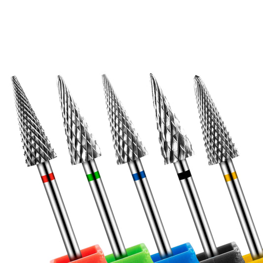 Tip Tungsten Carbid Nail Drill Bits Electric Manicure Drill Accessory Milling Cutters for Nail Gel Polish Remover Nail Tools