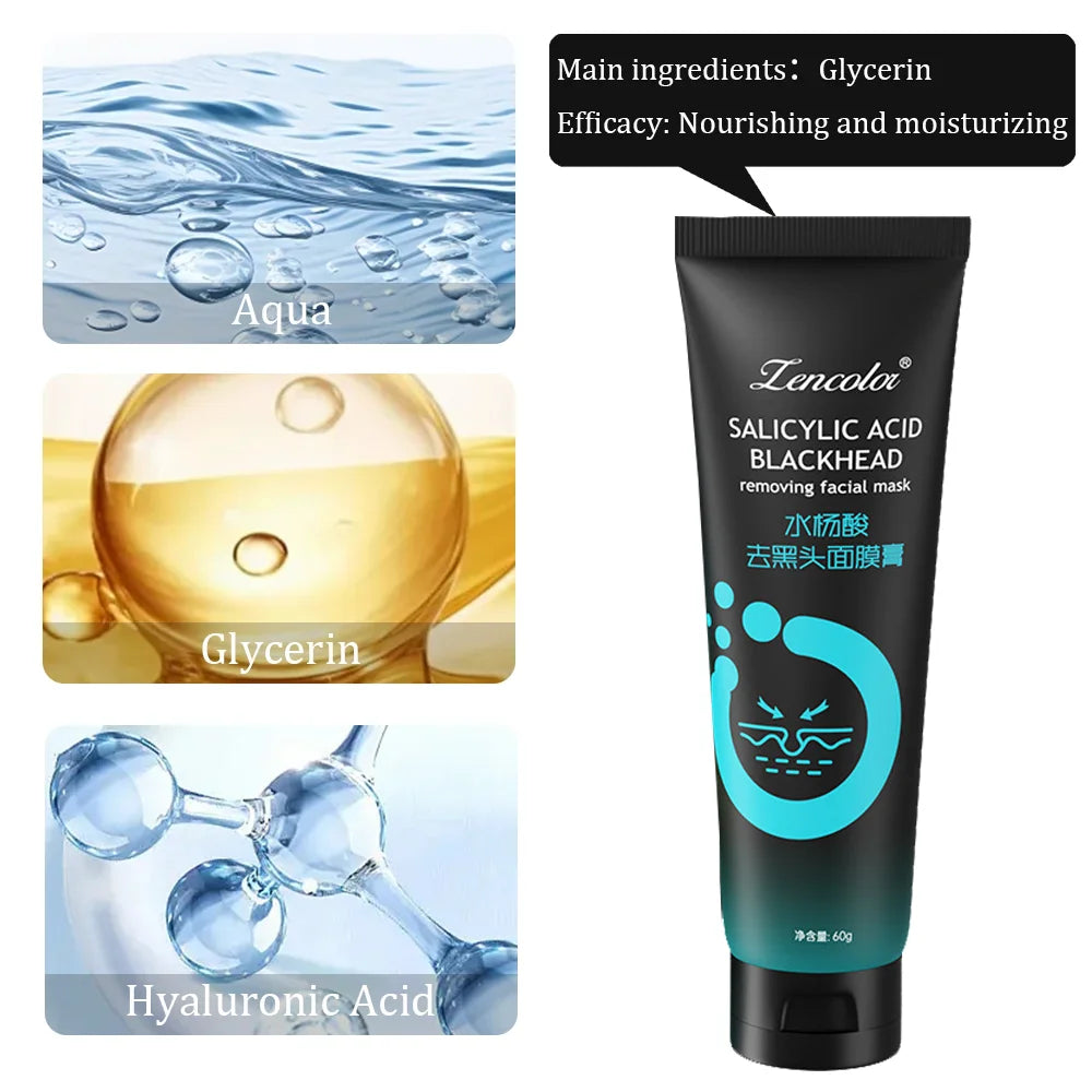 Bamboo Charcoal Fiber Mask Blackhead Removal  Deep Cleansing Cleansing Exfoliating Mask Treatment Black Mask