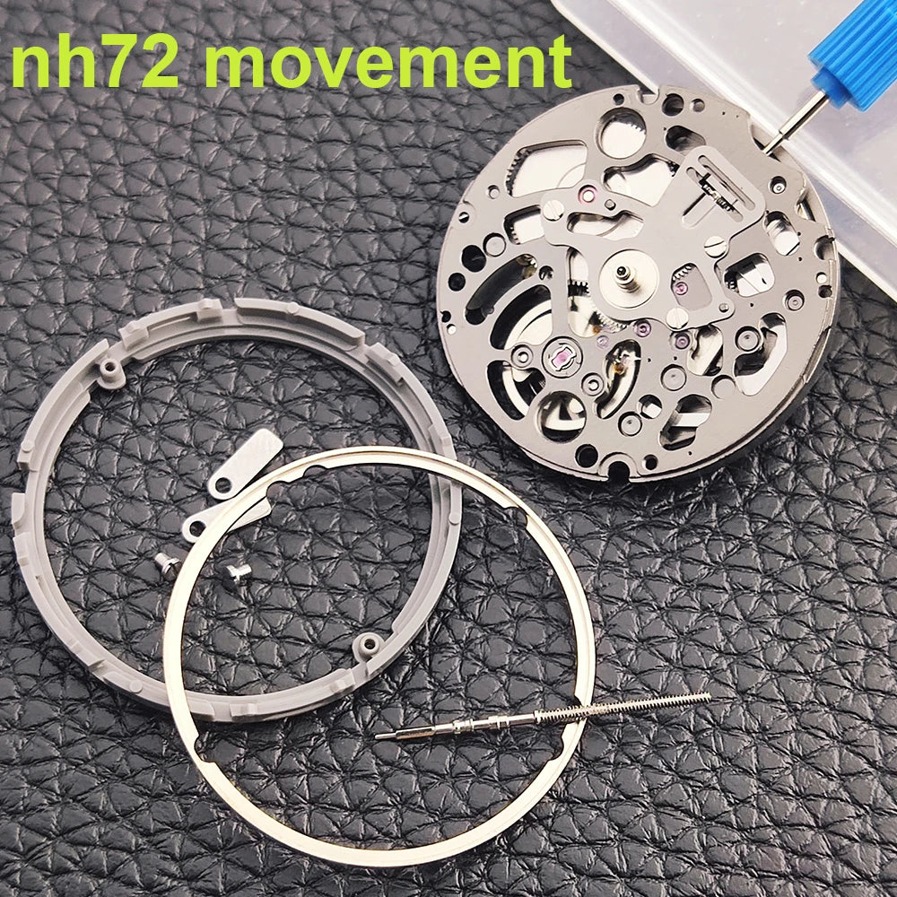 NH72 Movement 24 Jewels Japanese NH72 Movement Watch Movement Replacement Parts Watch Accessories without Calendar Movement