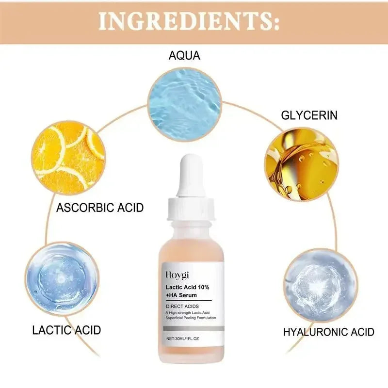 Lactic Acid Large Pores Removal Serum Facial Fast Eliminate Pore Shrinking Essence Firm Skin Moisturizing Hydration Care Product