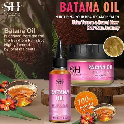 Batana Hair Growth Oil Anti Hair Loss Set Traction Alopecia Treatment Shampoo Nourishing Anti Hair Break Conditioner Hair Care