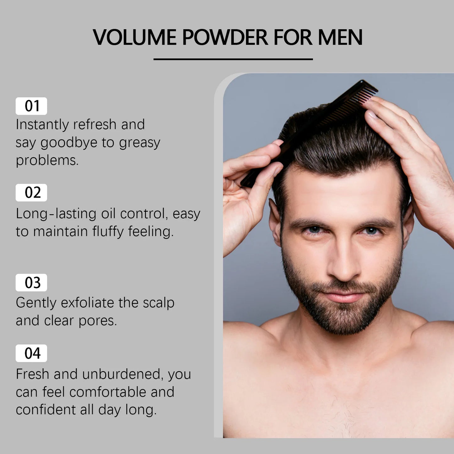 Hair Styling Powder Oil Control Hair Powder Fluffy 40g Hair Powder Increase Hair Volume Quickly Long-Lasting Styling For Unisex