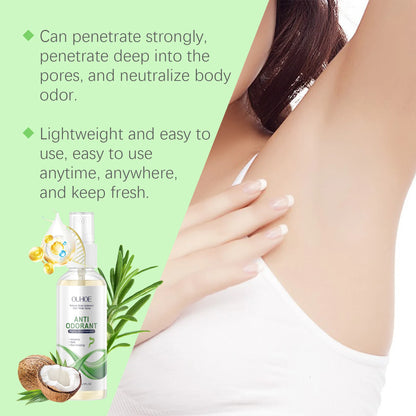 Underarm Odor Remover Spray Perfume Long Lasting Aroma Armpit Sweat Deodorizer Moisturizing Skin Care Refreshing Deodorant Spray