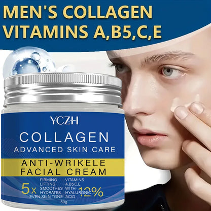 Retinol Collagen Moisturizing Cream - Contains Hyaluronic Acid - Caffeine - Vitamin C and E - Firming and Lifting Skincare - 5X Smoother - 5X Firmer - 12X Brighter Skin - Non-Greasy Formula - 50g