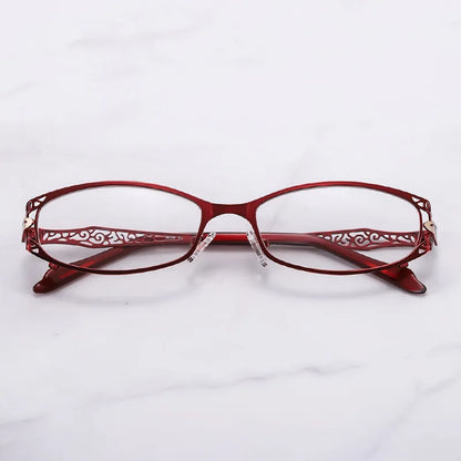 Women Prescription Optical Eyeglasses Frames with Golden Hollow Out Eyeglasses Frame With Flower Female Spectacle Eyewears 3038