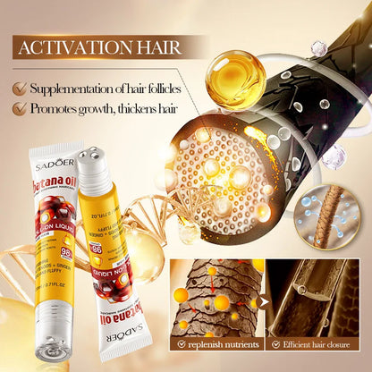 Batana Oils Fast Hair Growth Serum Anti-loss Hair Regrowth Essential Oil Roller Scalp Treatment Hair Care Products for Men Women