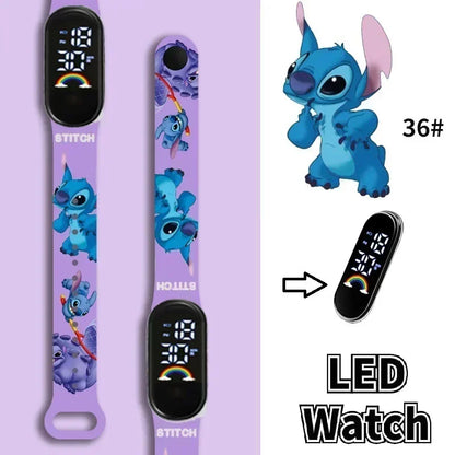 Stitch Children Watches Girls Waterproof Sport Touch Screen Watch for Women Waterproof Digital Clock Bracelet Gifts