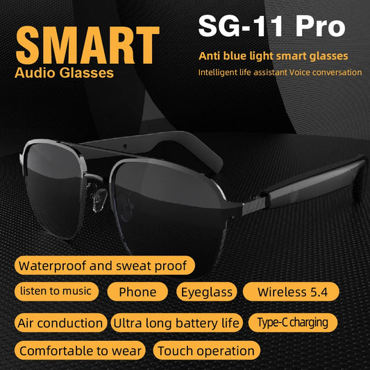 Smart Glasses Outdoor Sports Anti glare Sunglasses Wireless Bluetooth Earphones Microphone HD Call